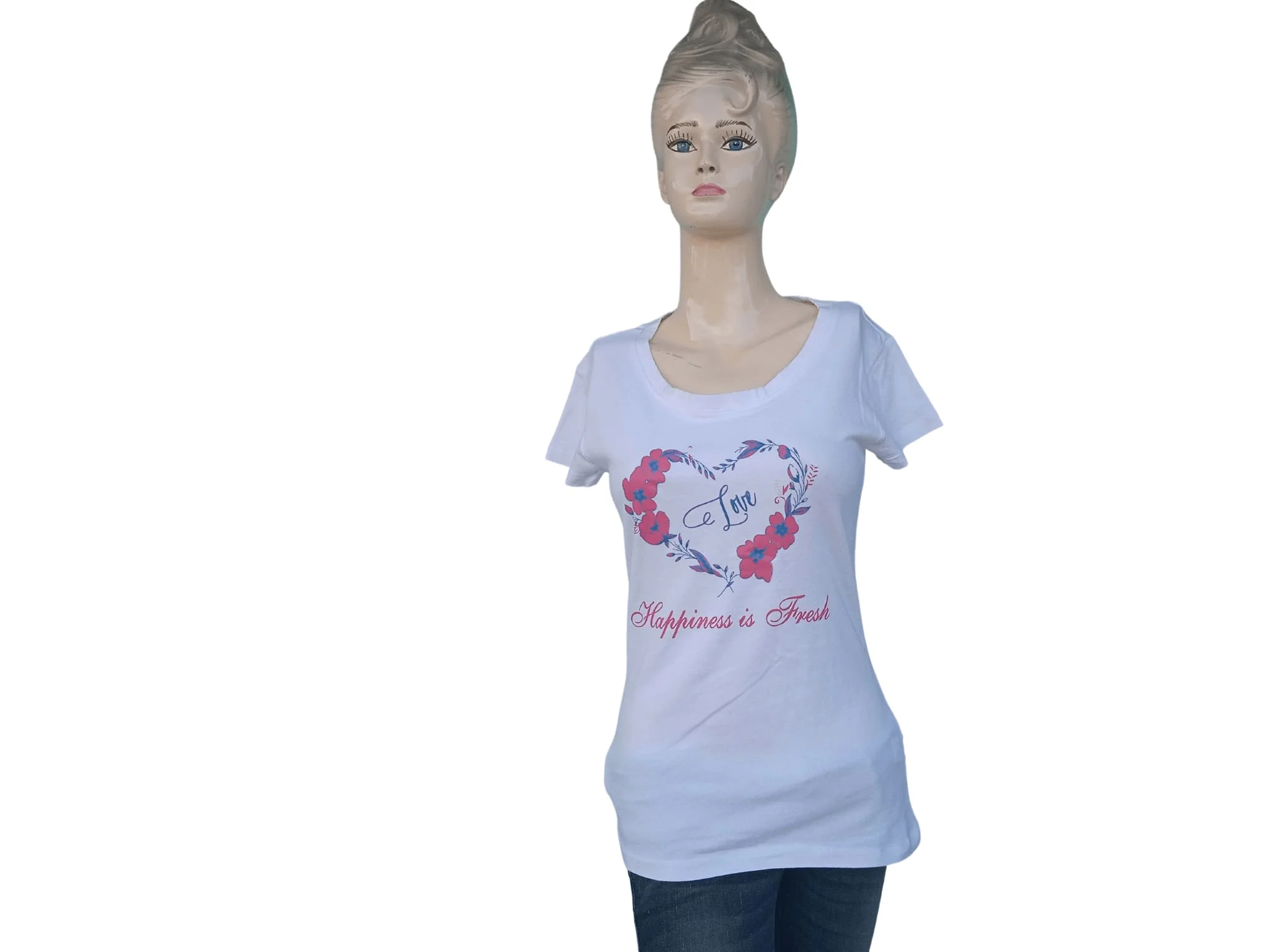 womens-t-shirt-white-love-print