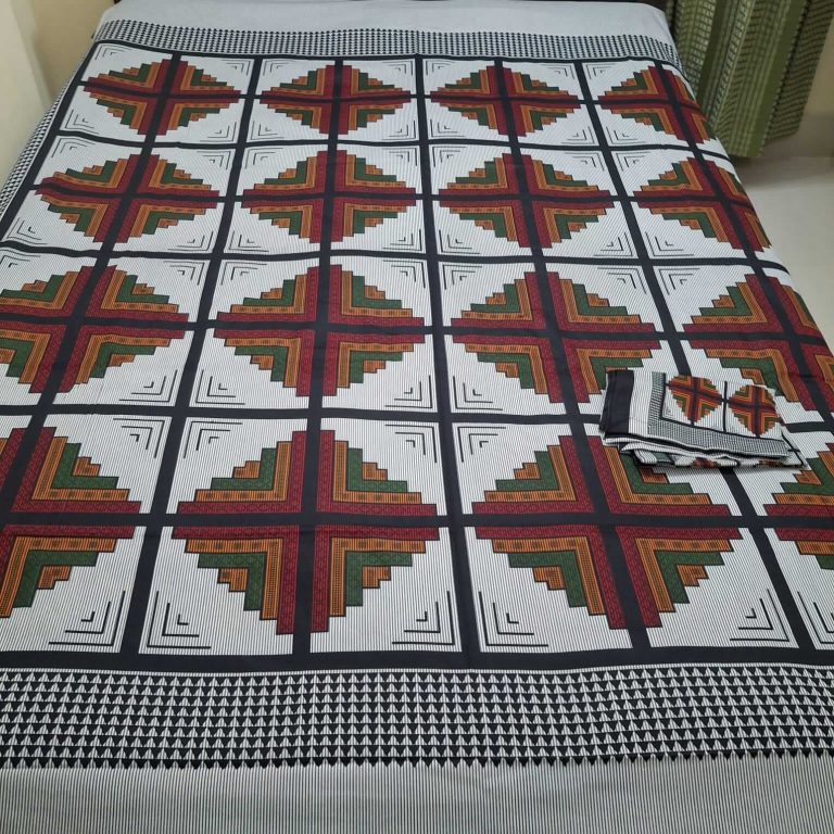 Box-pattern-panel-cotton-bedsheets