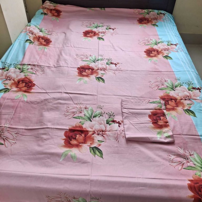 premium-quality-Carnation-color-BedSheet