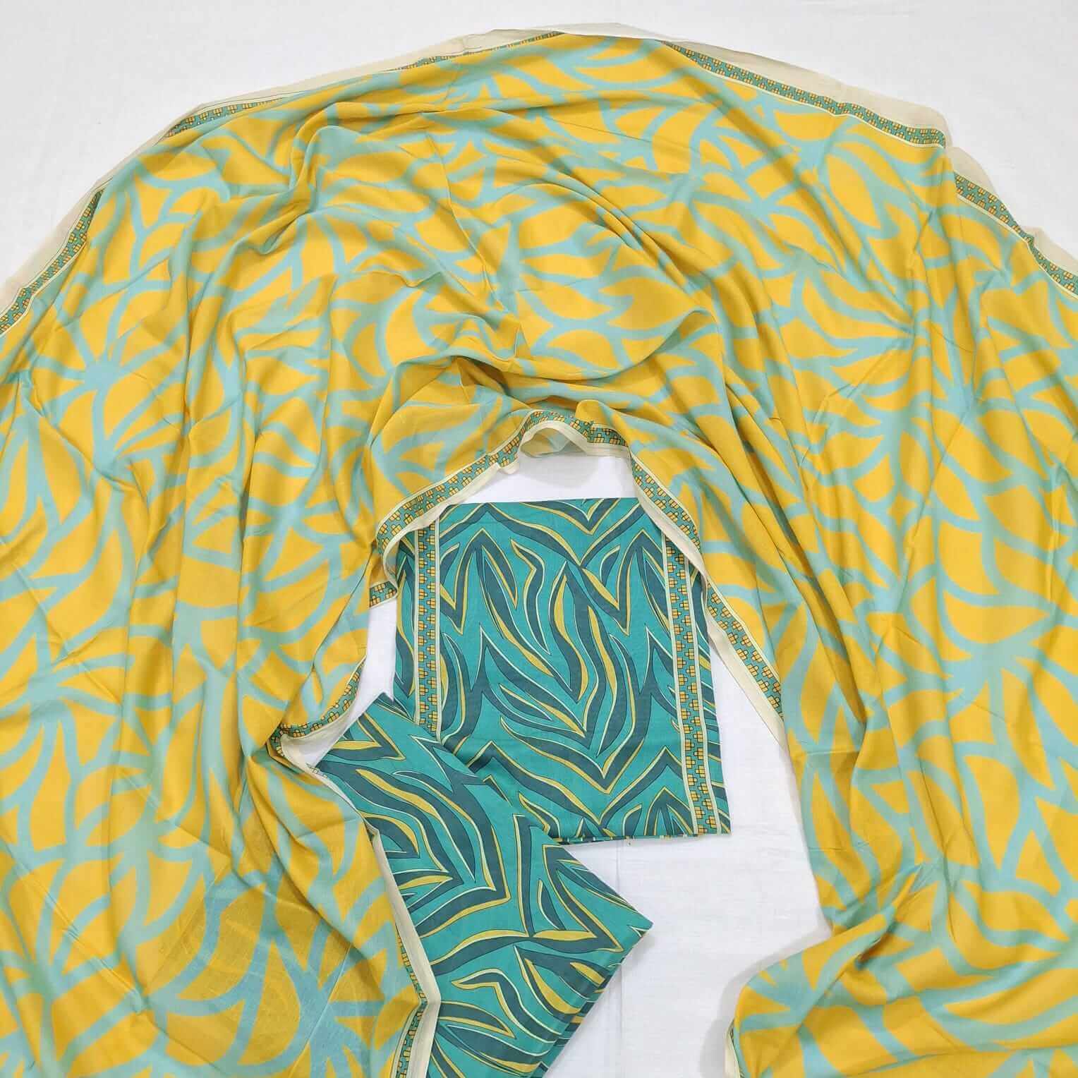 Charizma-Digital-Print-Cotton-3pcs-green-yellow